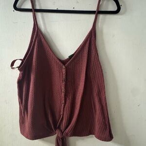 Wild Fable Burgundy Camisole with Button Detail